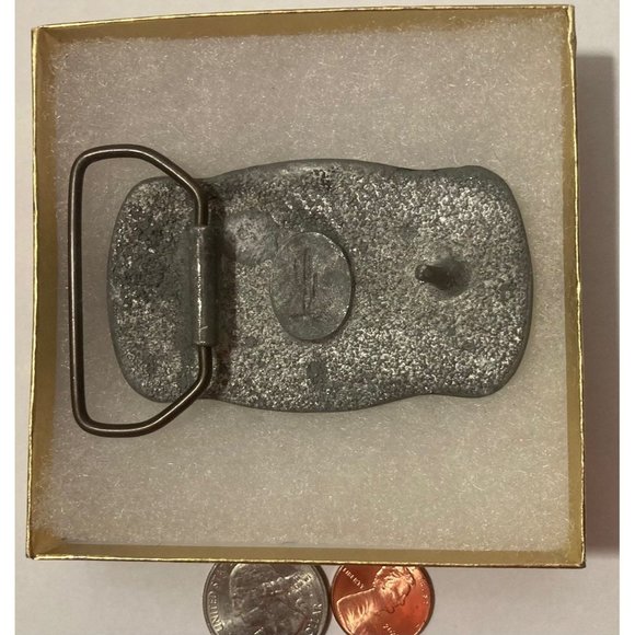 Vintage Metal Belt Buckle, I'd Rather Be Hunting, - Picture 4 of 4